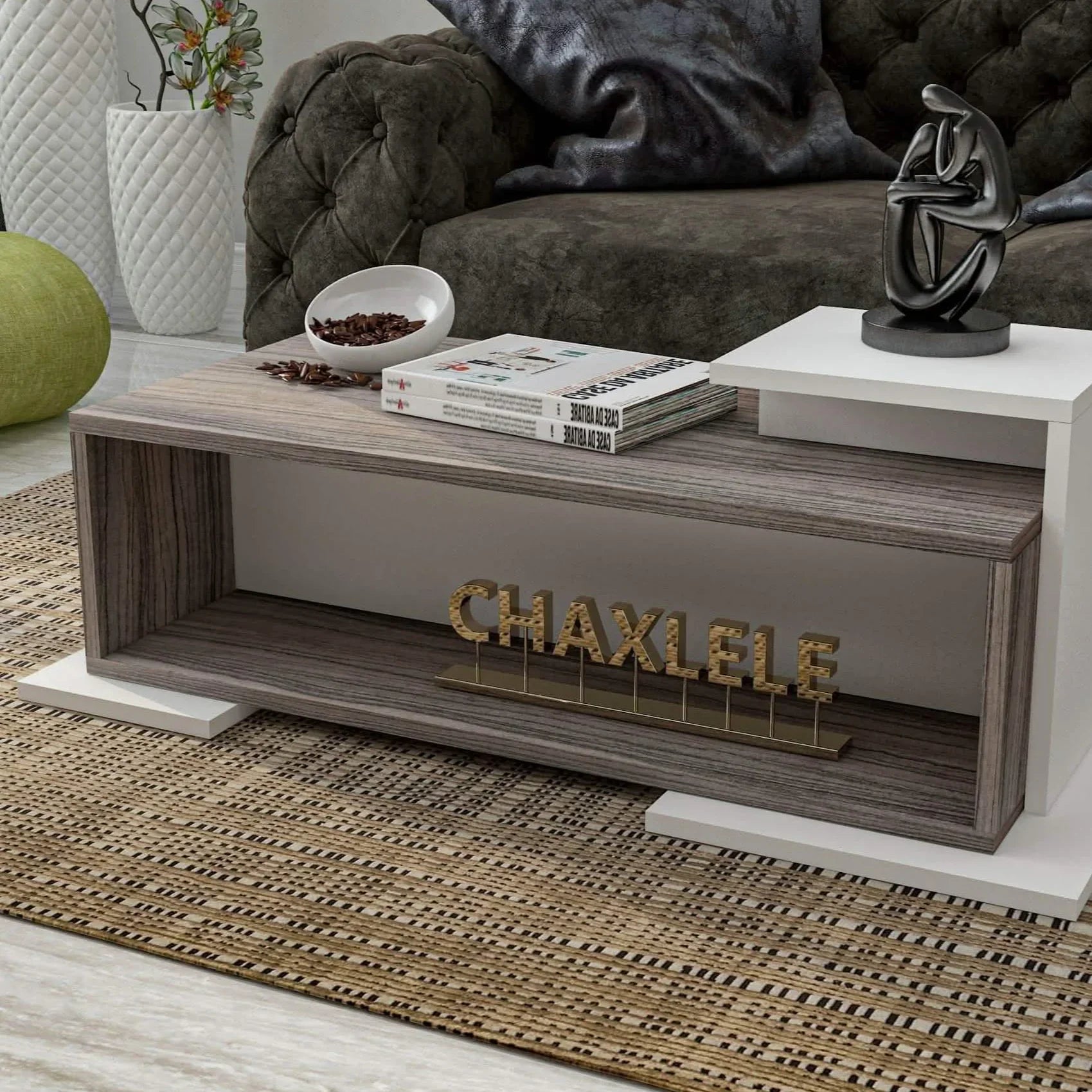 ترابيزة قهوة ام دي اف، 116*60*40 سم