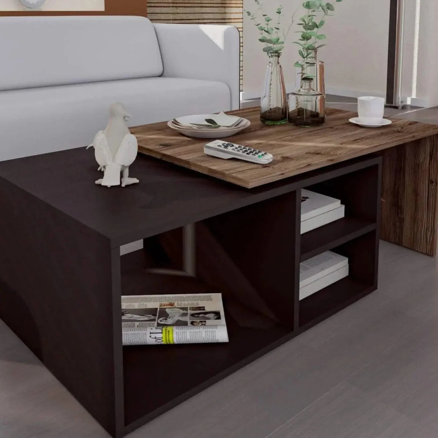 ترابيزة قهوة ام دي اف، 112*60*40 سم