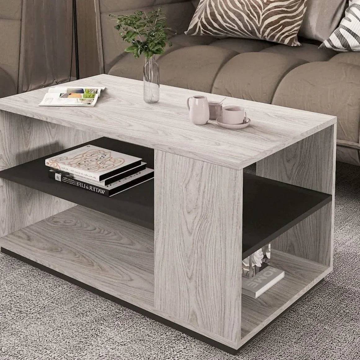 ترابيزة قهوة ام دي اف، 90*50*48 سم