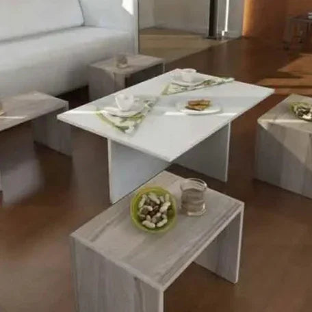 ترابيزة ام دي اف قابلة للتعديل، 5 قطع - 100*80*45 سم