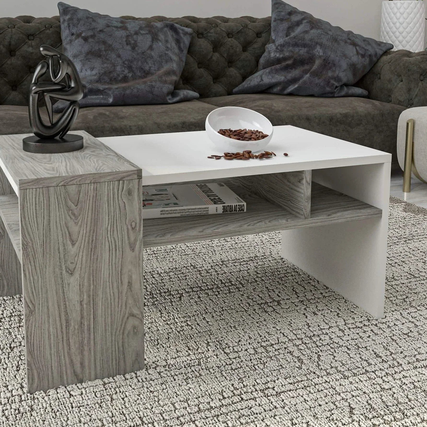 ترابيزة قهوة ام دي اف، 90*54*45 سم