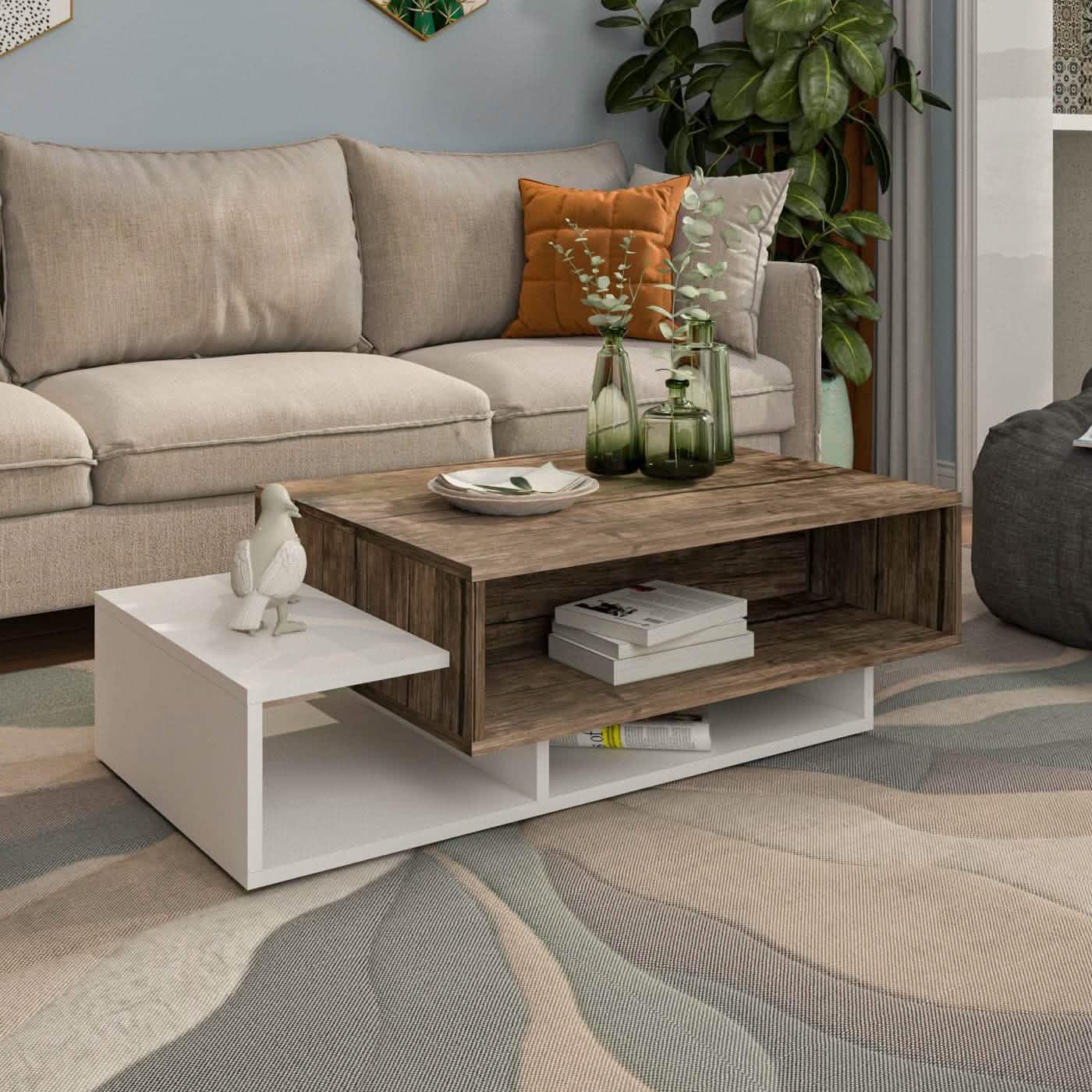 ترابيزة قهوة ام دي اف، 105*60*32 سم