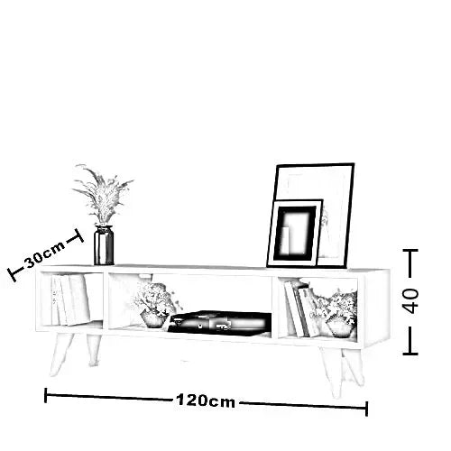 ترابيزة تليفزيون ام دي اف، 120*30*40 سم