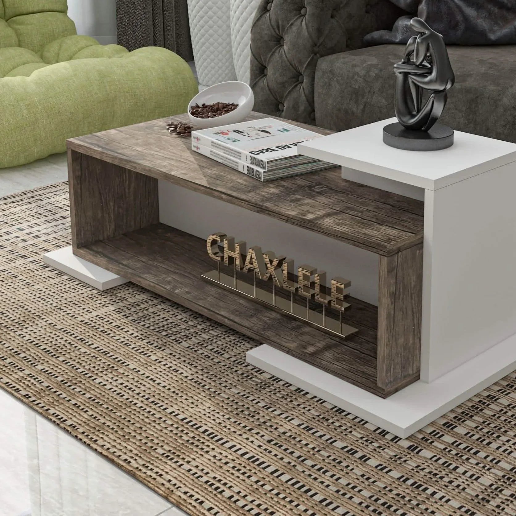 ترابيزة قهوة ام دي اف، 116*60*40 سم