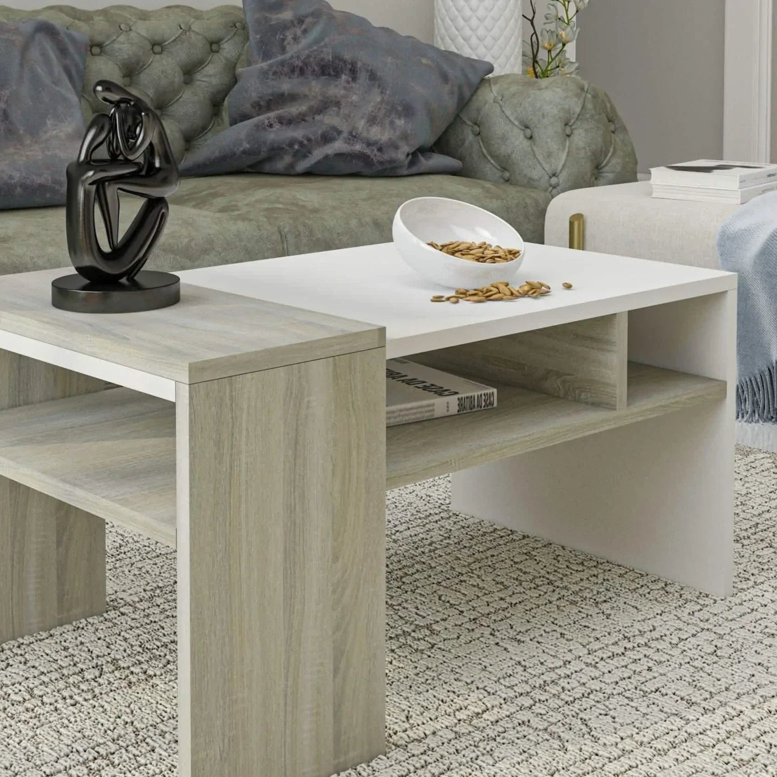 ترابيزة قهوة ام دي اف، 90*54*45 سم