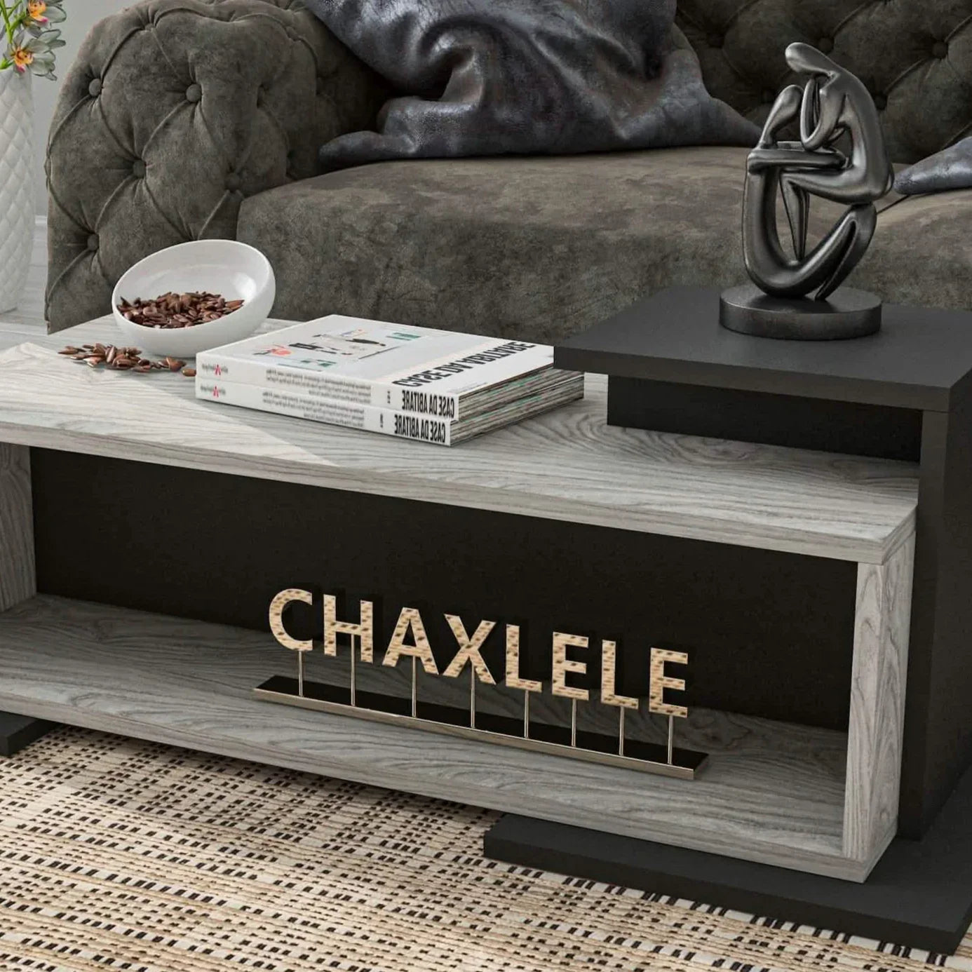 ترابيزة قهوة ام دي اف، 116*60*40 سم