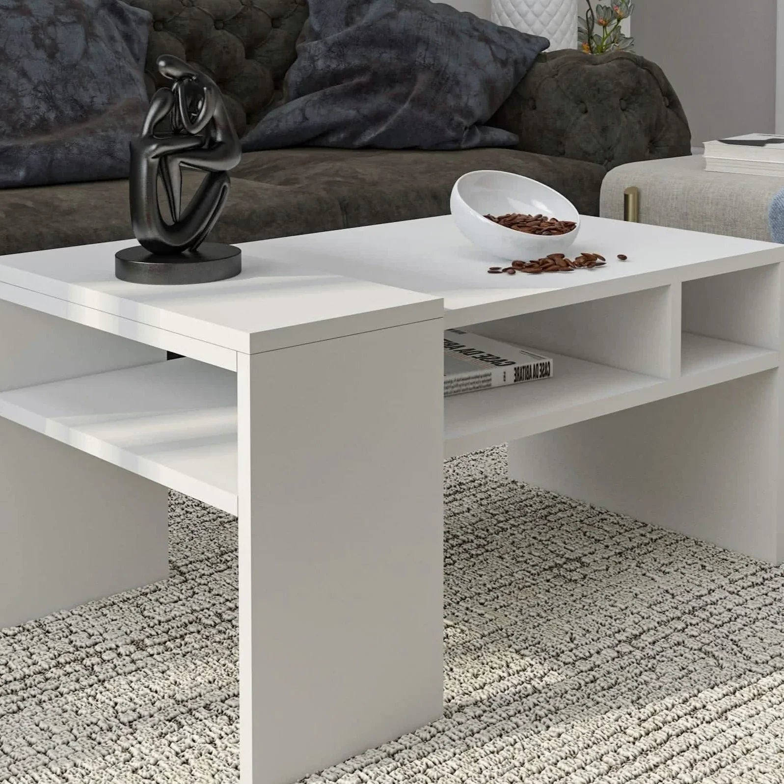 ترابيزة قهوة ام دي اف، 90*54*45 سم