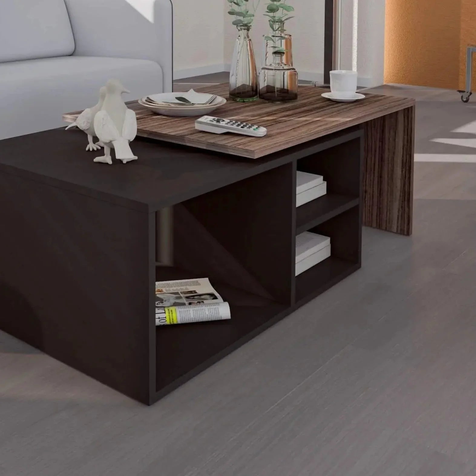 ترابيزة قهوة ام دي اف، 112*60*40 سم