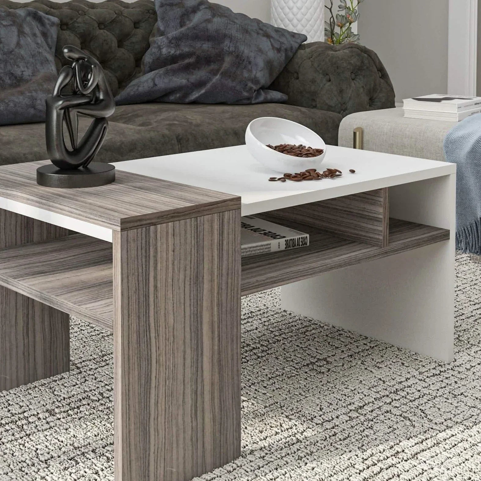 ترابيزة قهوة ام دي اف، 90*54*45 سم