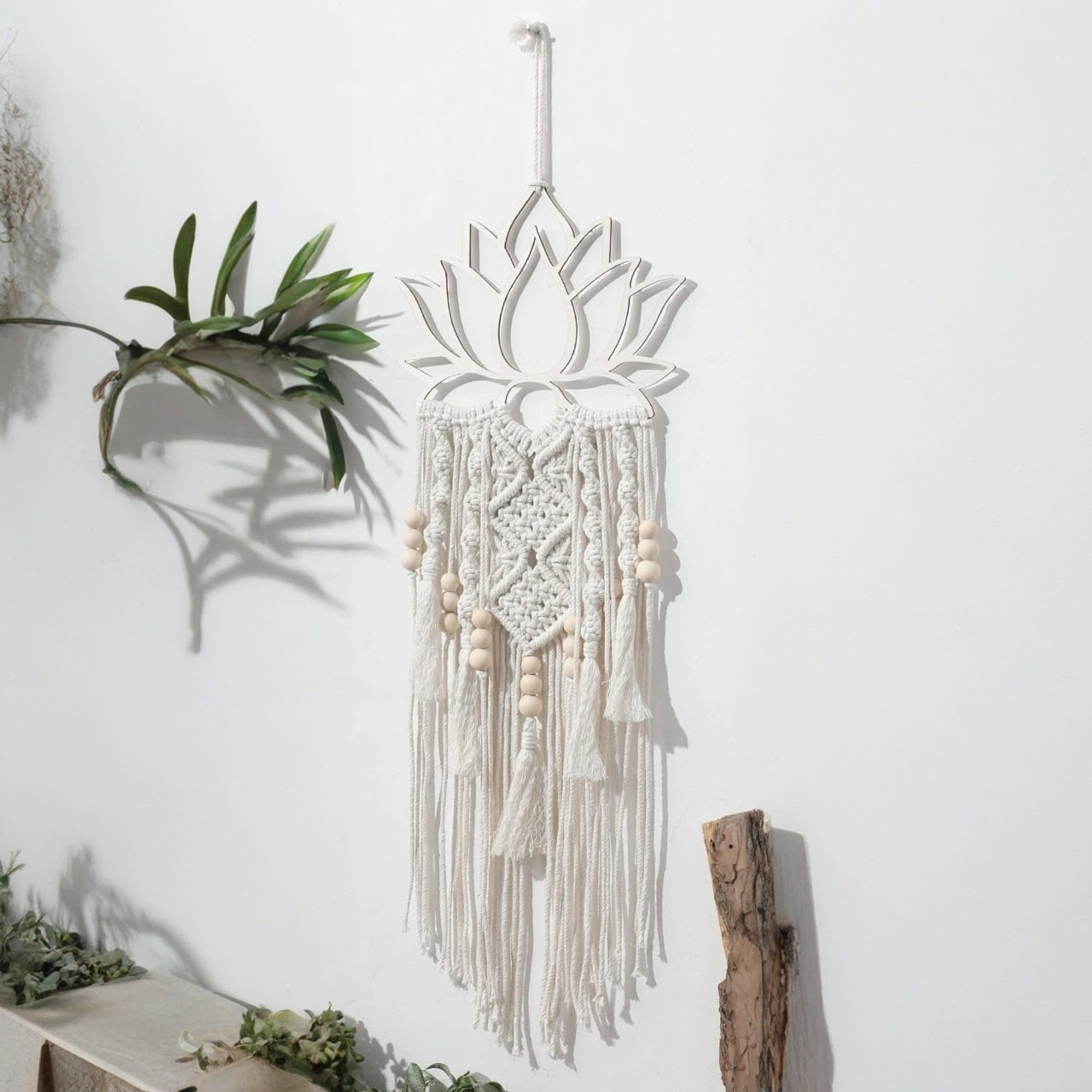 مكرمية حائط خشب، 35*85 سم