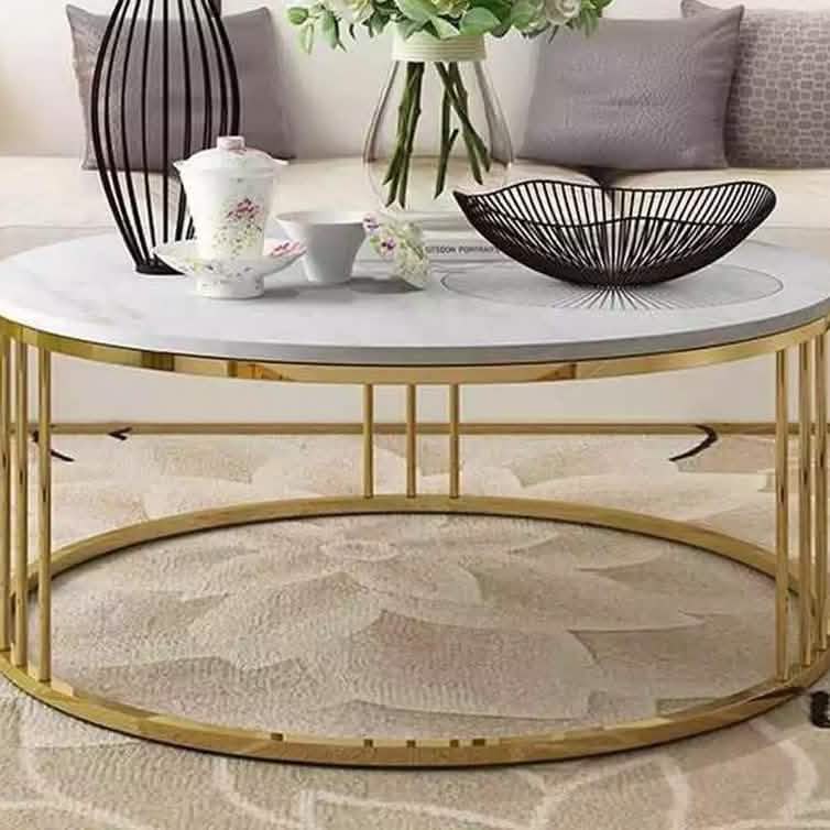 ترابيزة قهوة رخام كرارة 80*45 سم  - FAD97 Fouad Store