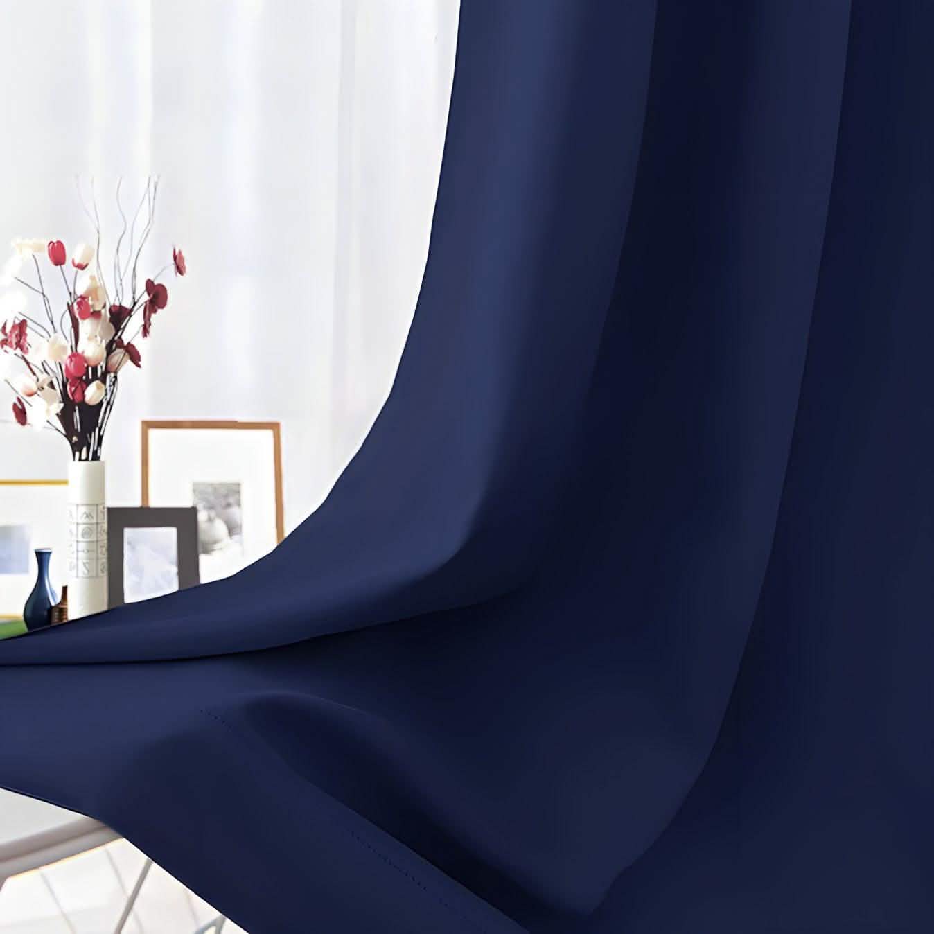 ستارة لون أزرق غامق 132*160 سم - CART87 - Homix