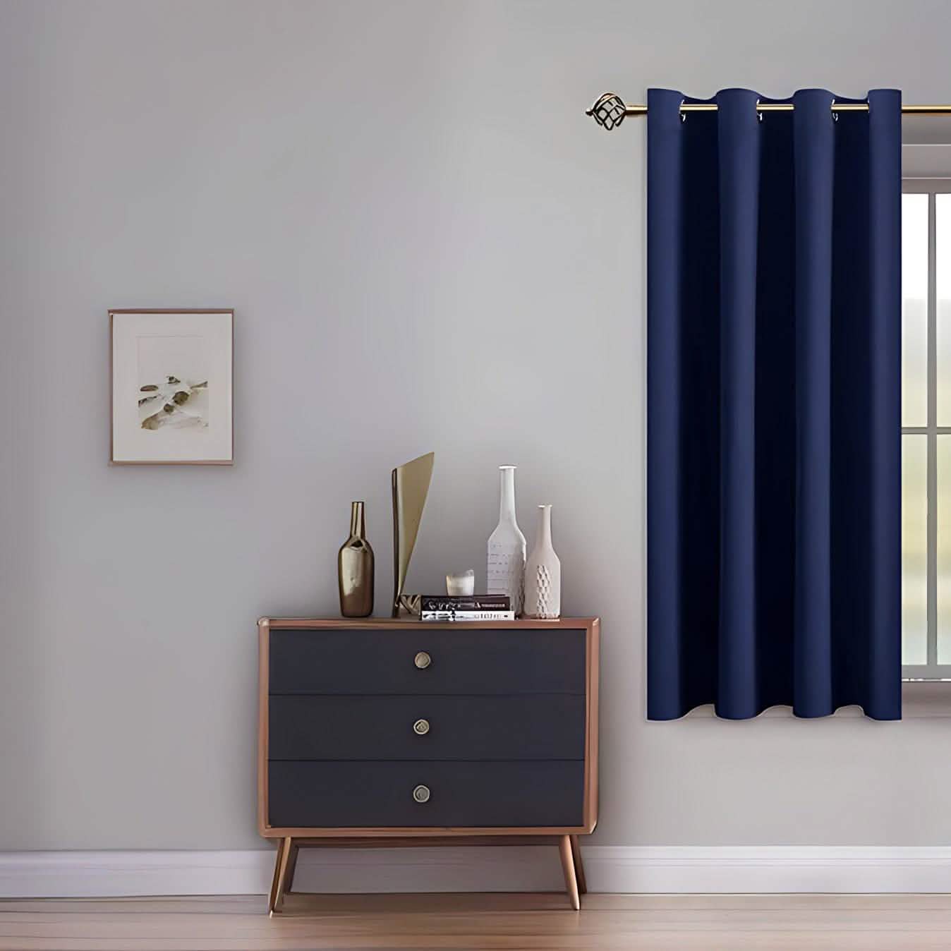 ستارة لون أزرق غامق 132*160 سم - CART87 - Homix