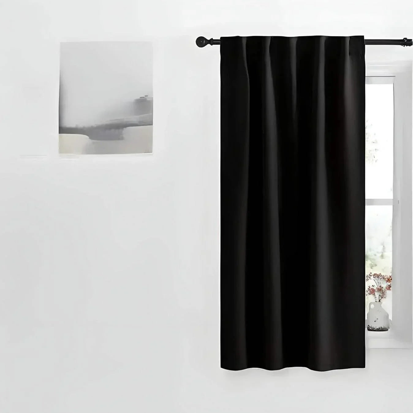 ستارة لون أسود 132*160 سم - CART93 - Homix