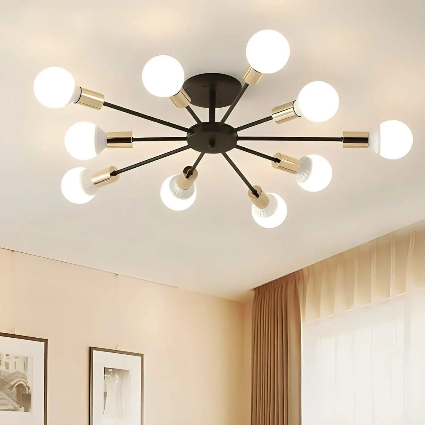 نجفة معدن 10 لمبات 80*35 سم - YLG249 Y-Lights