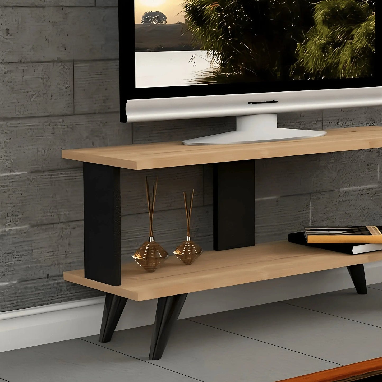 ترابيزة تليفزيون ام دي اف 100*30*50 سم - CLG173 - Homix
