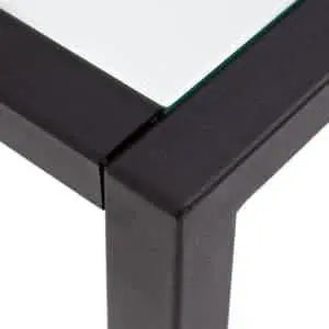 كونسول معدن بسطح زجاج، 100*30*90 سم