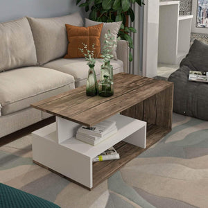 تسوق الأن من هومكس ترابيزة قهوة ام دي اف 100*50*40 سم - ZAT13 بأفضل سعر وأفضل جودة