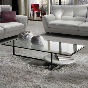 ترابيزة قهوة بسطح زجاج 50*100*40 سم - RON88 Royal Iron