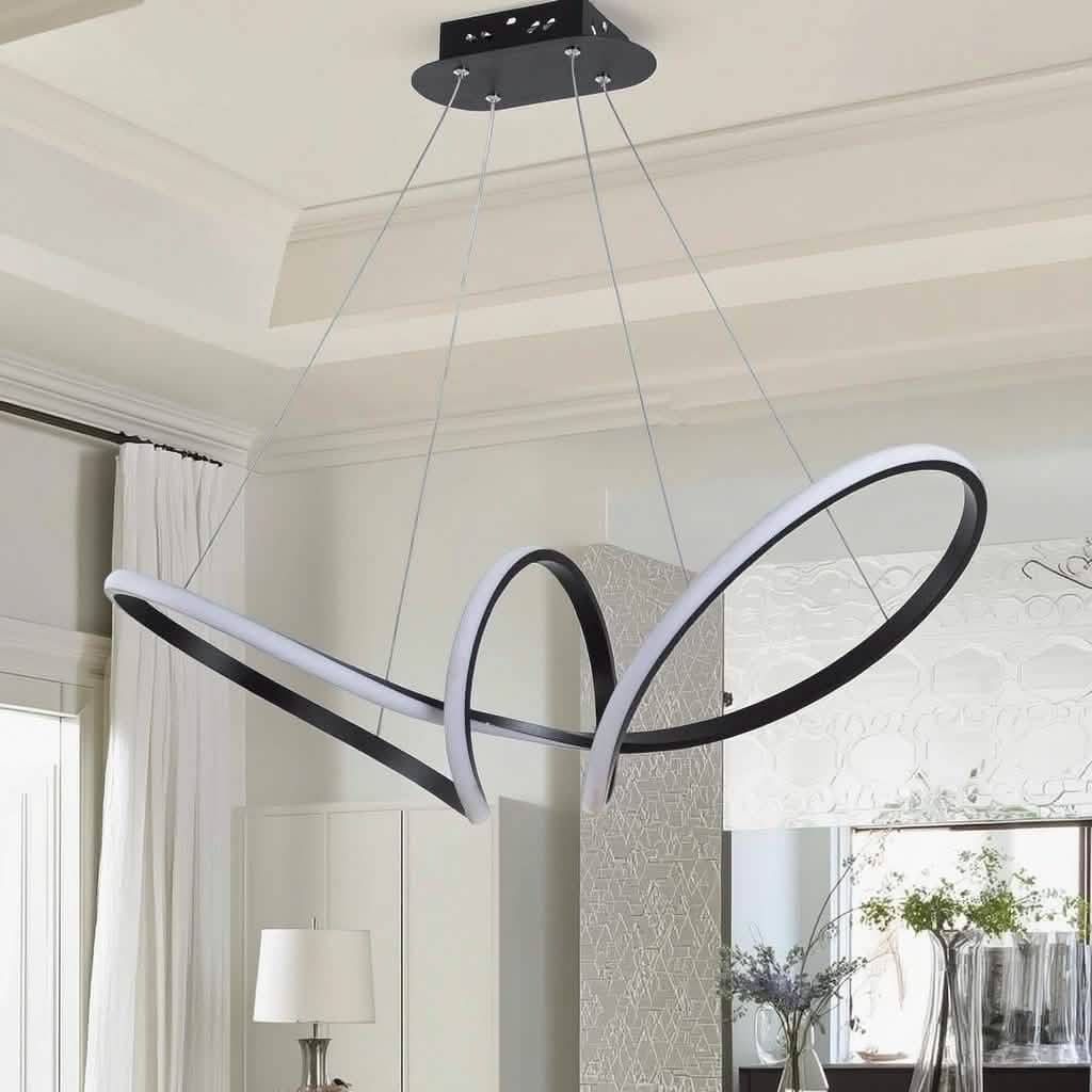 نجفة معدن و رابر، 60*60 سم- أسود