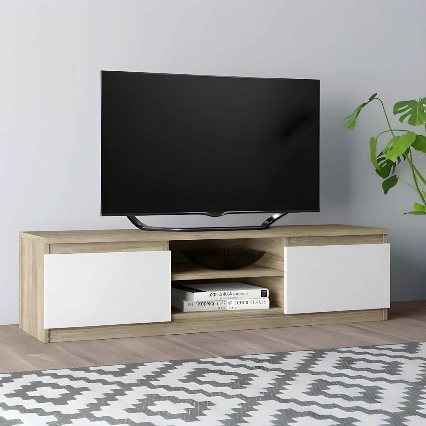 ترابيزة تليفزيون ام دي اف، 160*30*45 سم