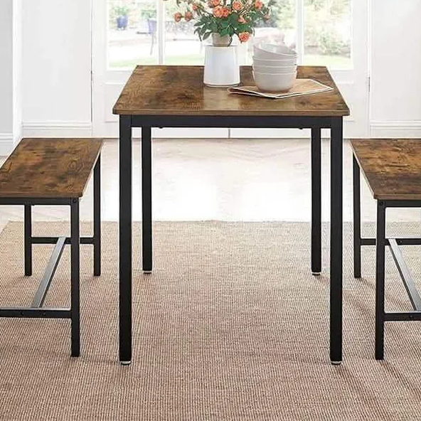 طقم سفرة ستيل وخشب سويدي، 3 قطع