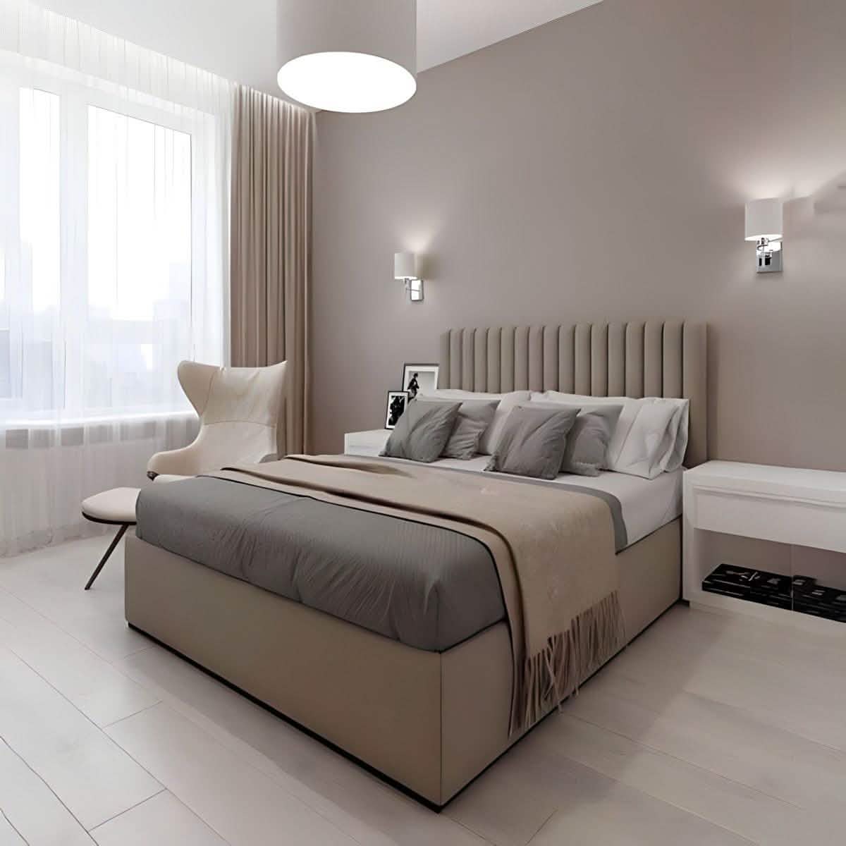 سرير مع دريسينج مع كومود خشب ام دي اف - HOM202 - Homix