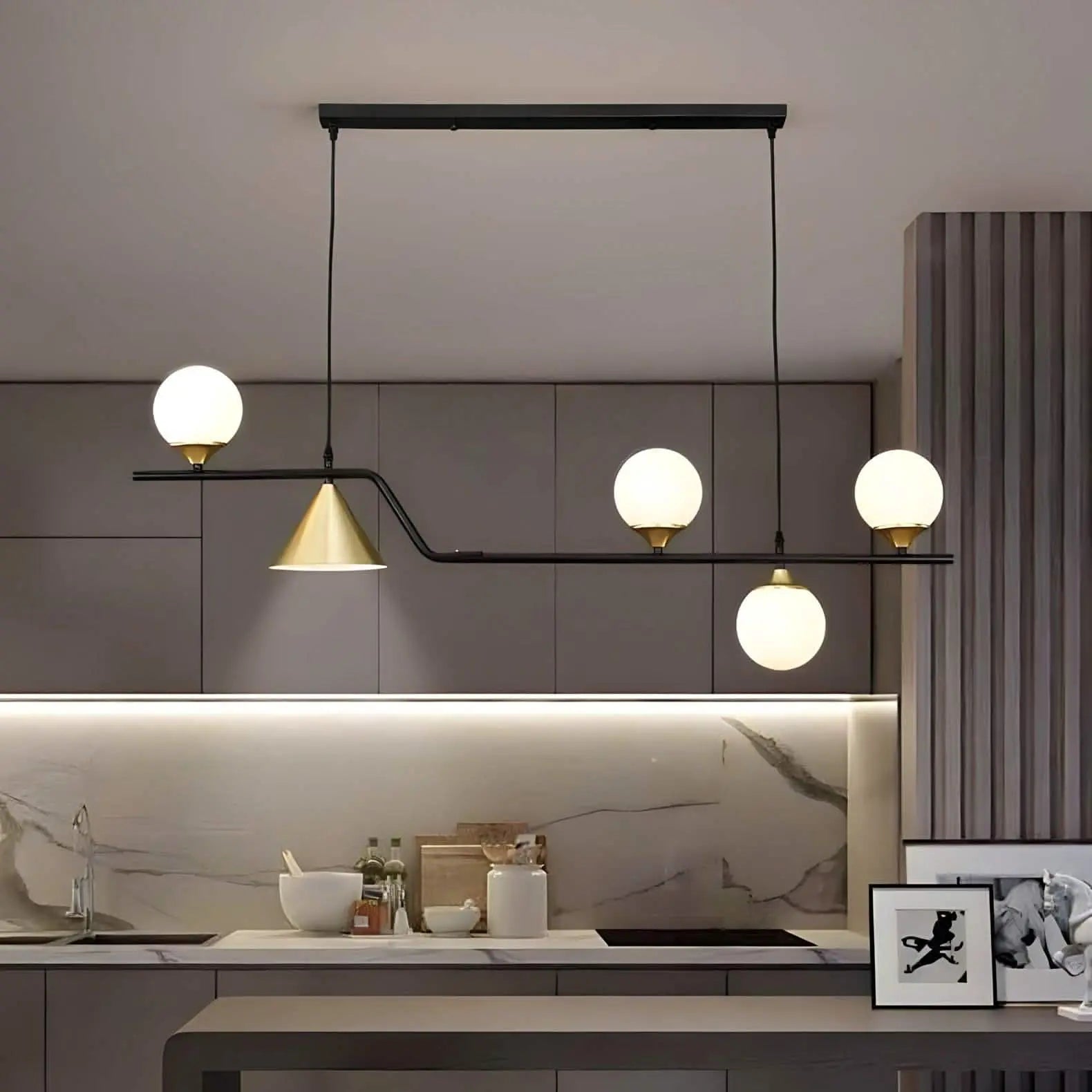 نجفة ستيل و زجاج، 120*120 سم