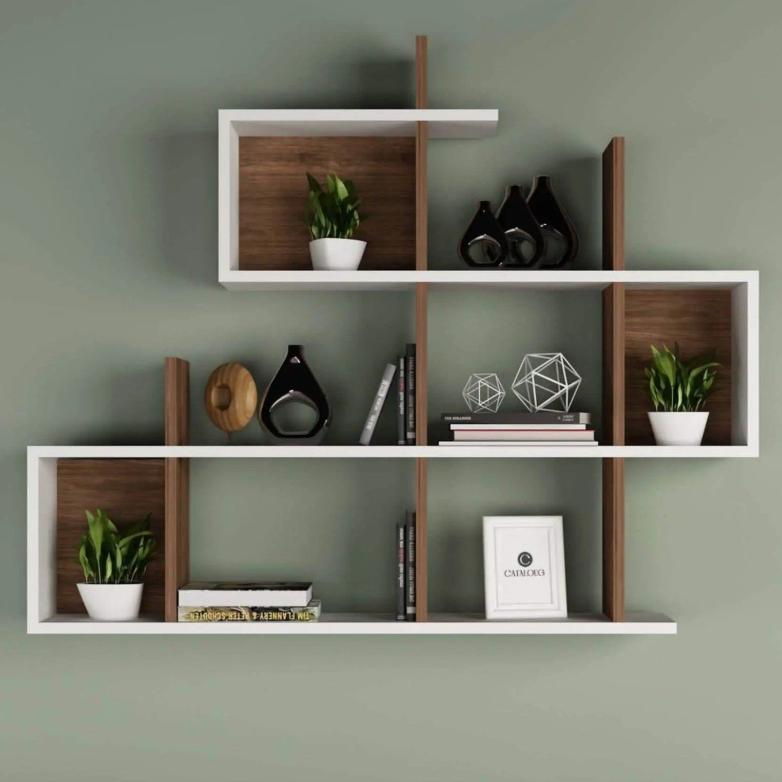 وحدة أرفف ام دي اف، 120*15*100 سم