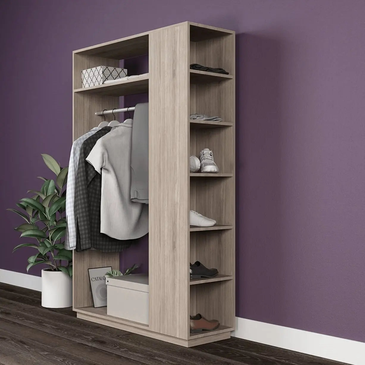 دولاب خشب ام دي اف، 120*40*180 سم