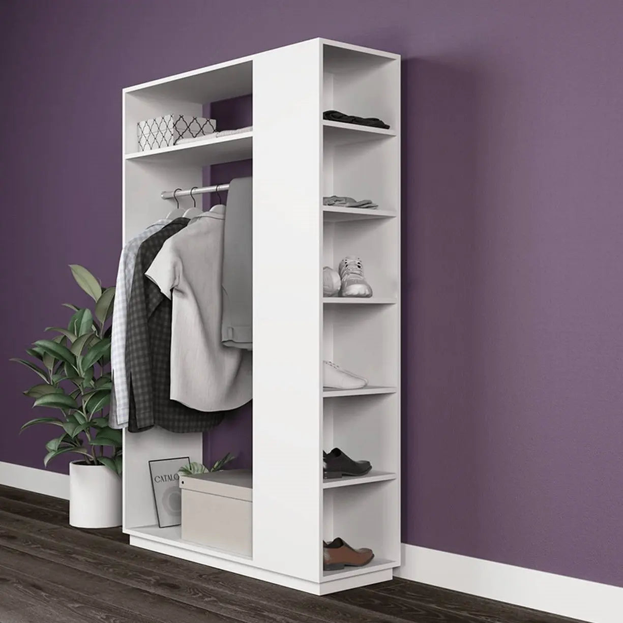 دولاب خشب ام دي اف، 120*40*180 سم