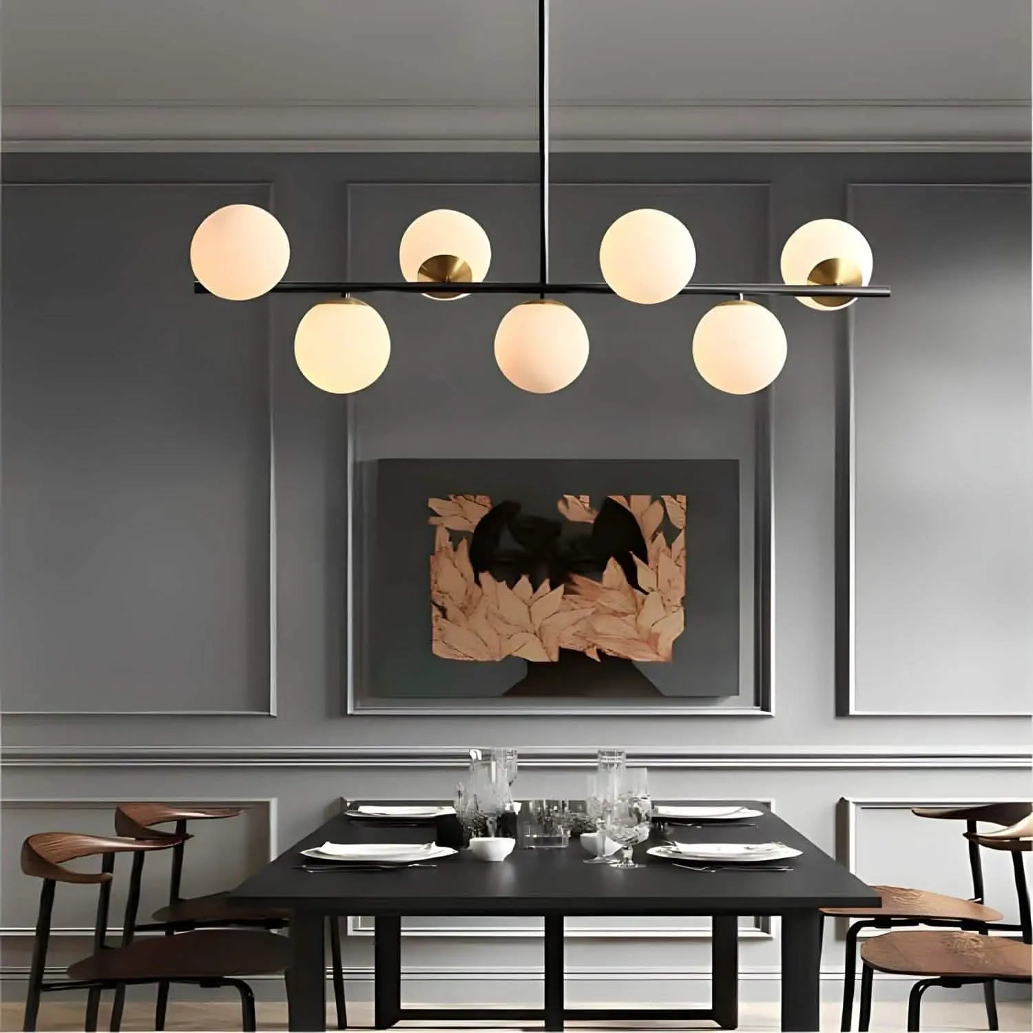 نجفة معدن و زجاج 120*65 سم - YLG13 Y-Lights