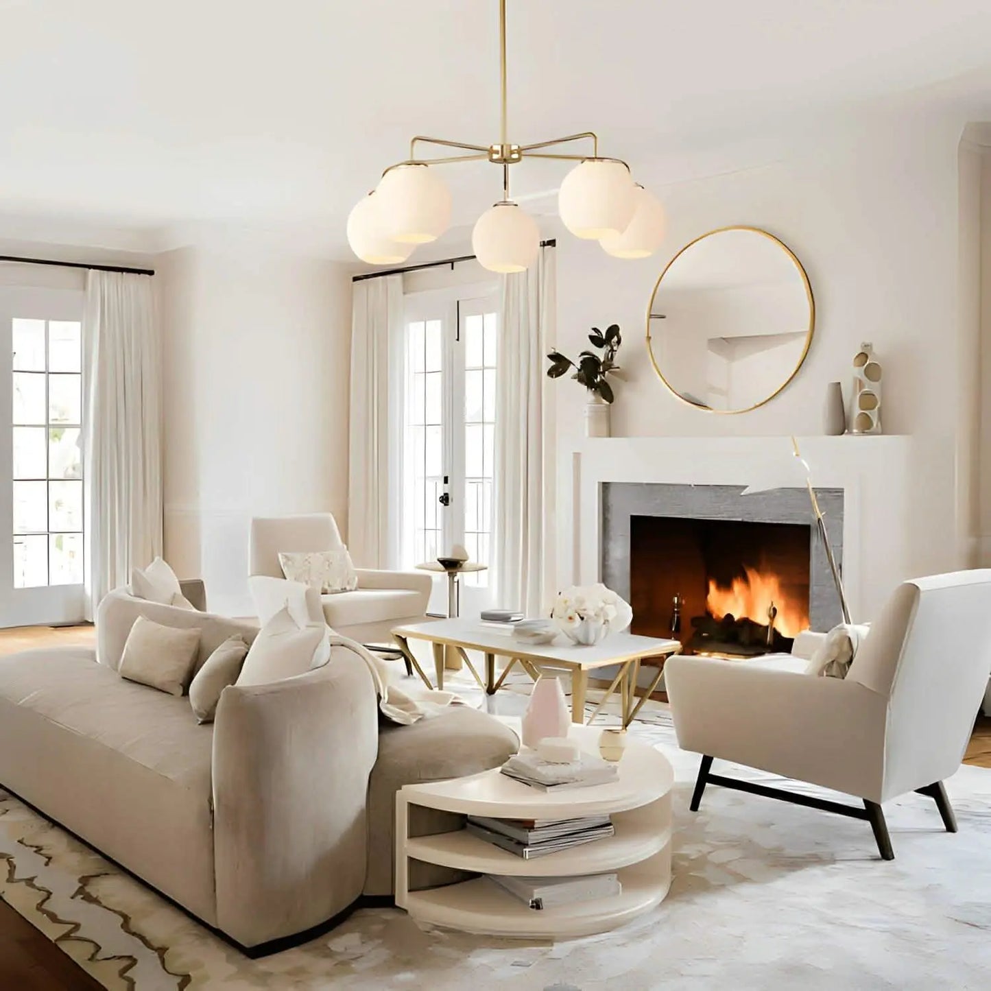 نجفة معدن و زجاج 125*95 سم - YLG5 Y-Lights