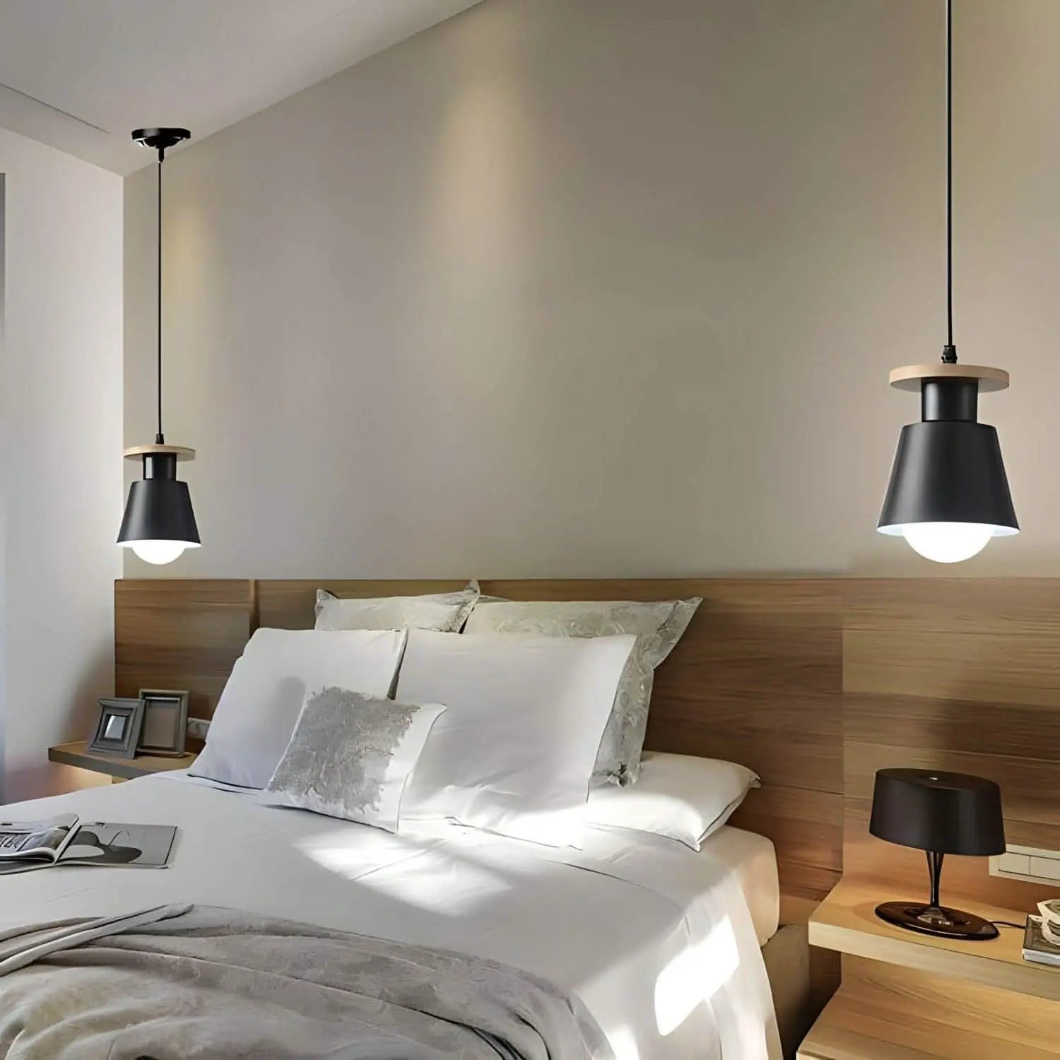 نجفة معدن وخشب زان، 12*134 سم