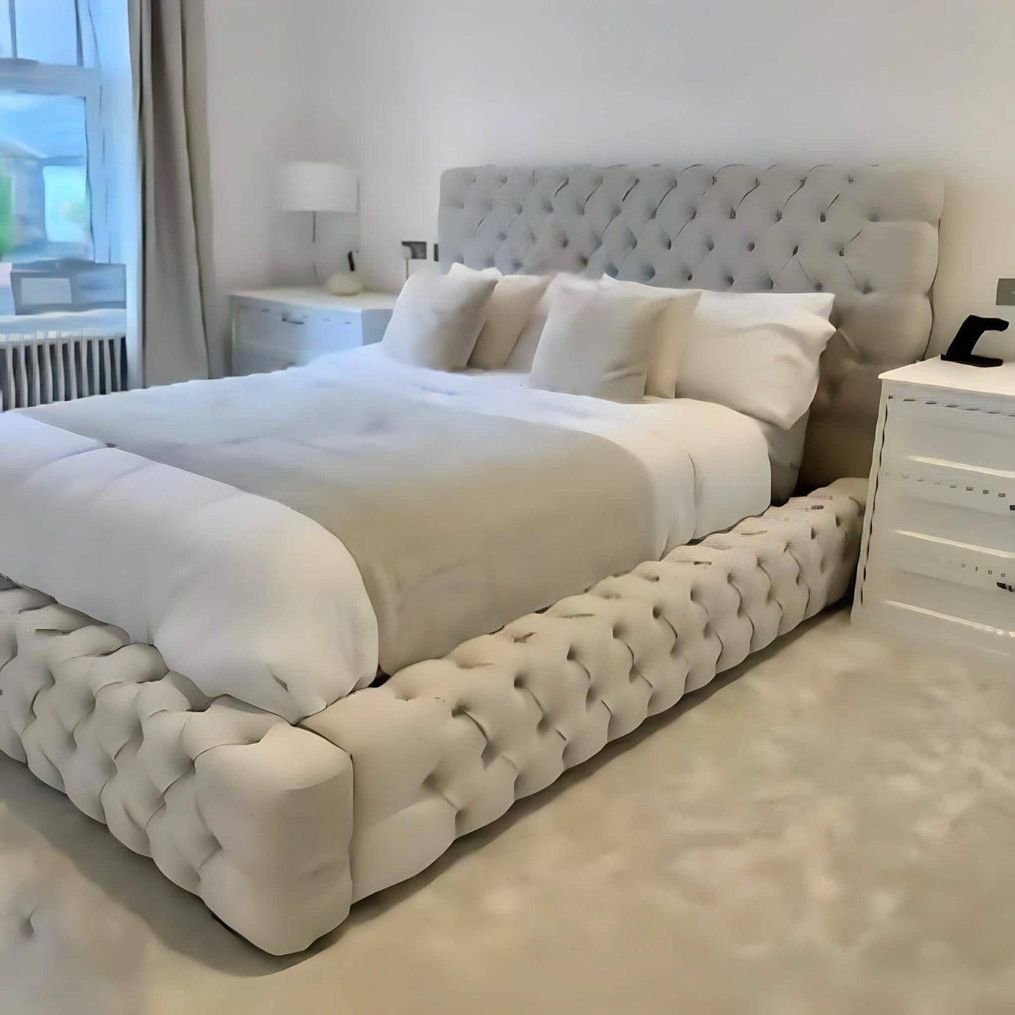 سرير سوبر كينج خشب كونتر، 180*200*140 سم