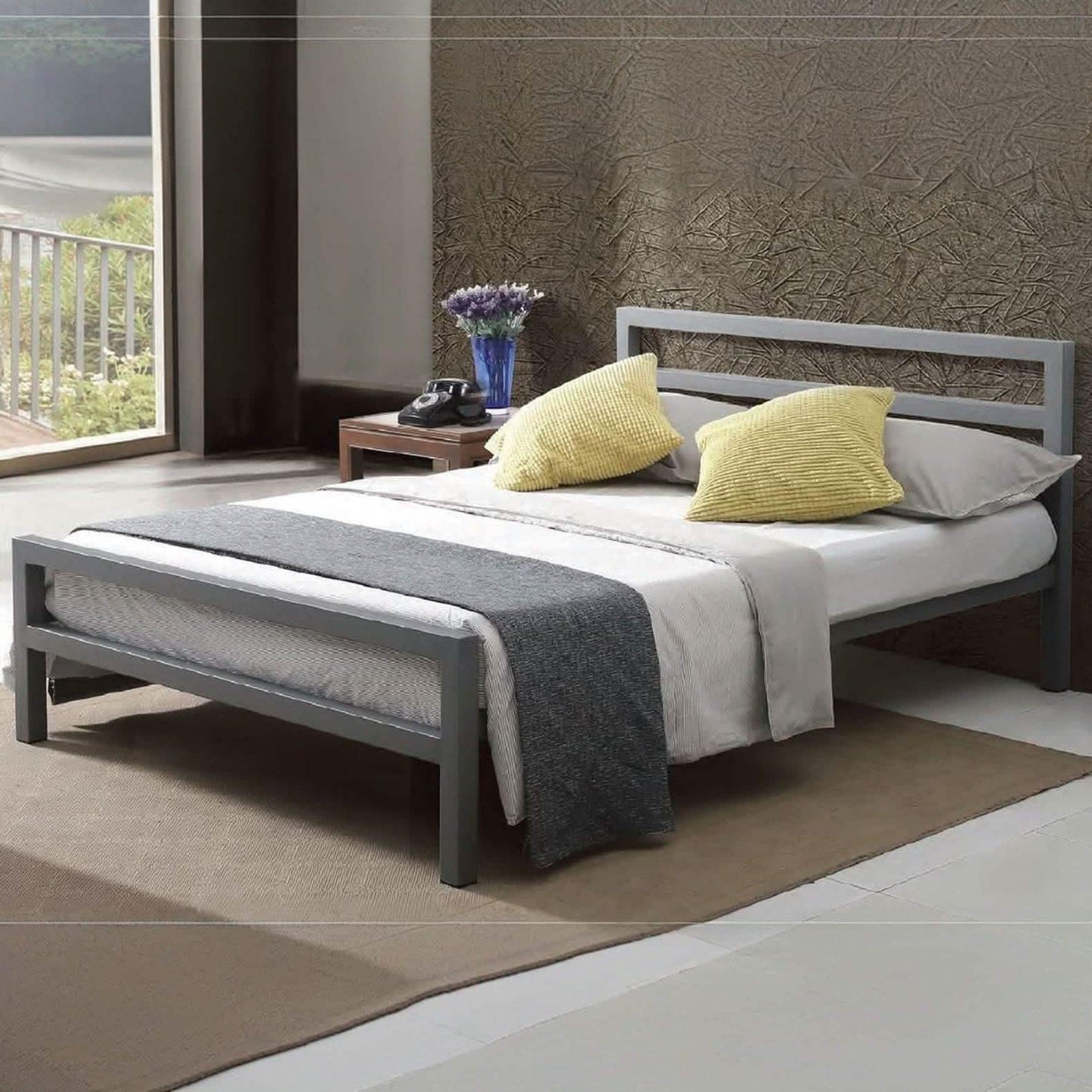 تسوق الأن من هومكس سرير معدن 140*200*90 سم - STA37 بأفضل سعر وأفضل جودة