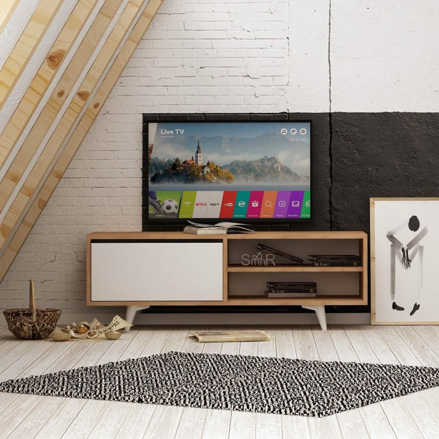 تسوق الأن من هومكس ترابيزة تليفزيون ام دي اف 140*30*45 سم - CLG260 بأفضل سعر وأفضل جودة