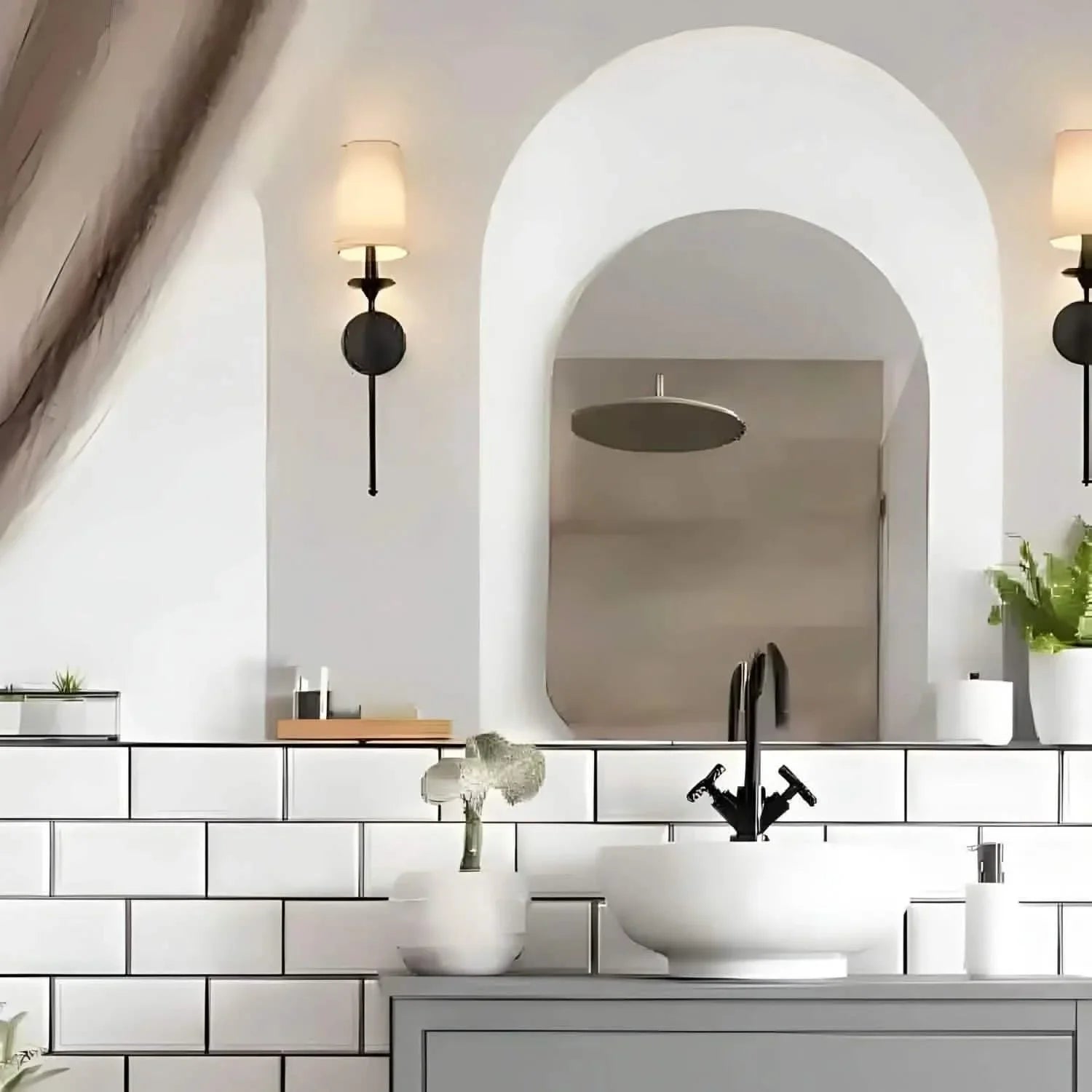 أبليك حائط معدن، 14*65 سم