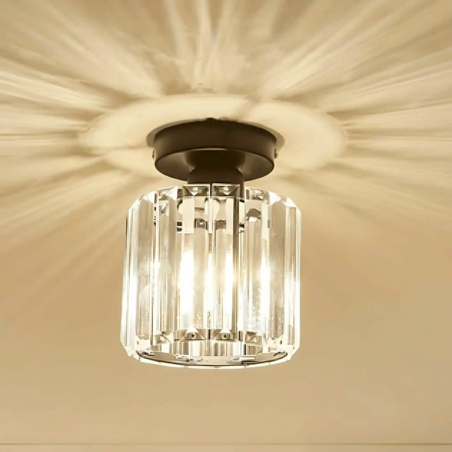 نجفة سقف معدن و كريستال 14*23 سم - YLG215 Y-Lights