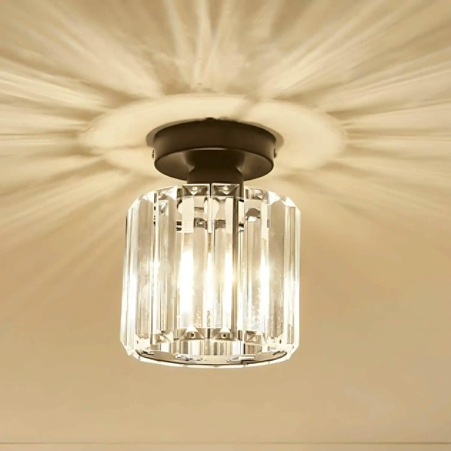 نجفة معدن و كريستال، 14*23 سم