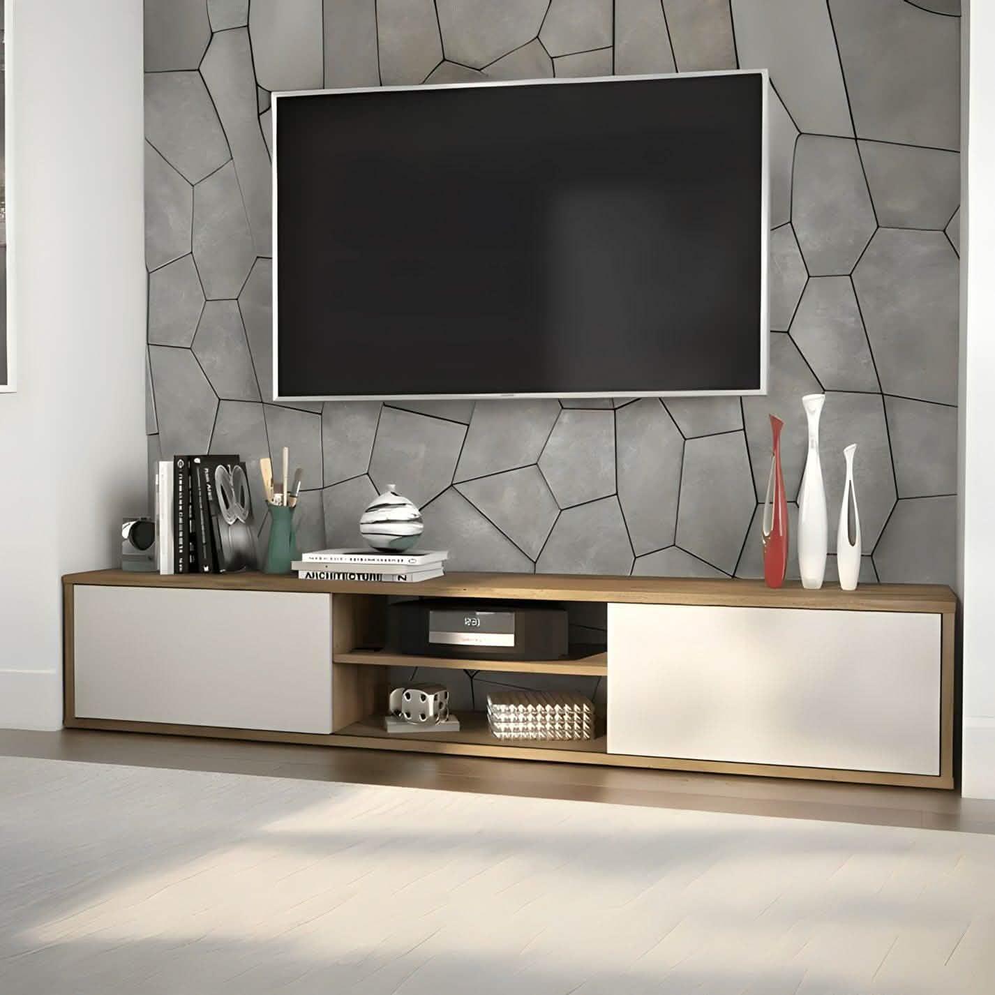 ترابيزة تليفزيون ام دي اف، 160*30*42 سم