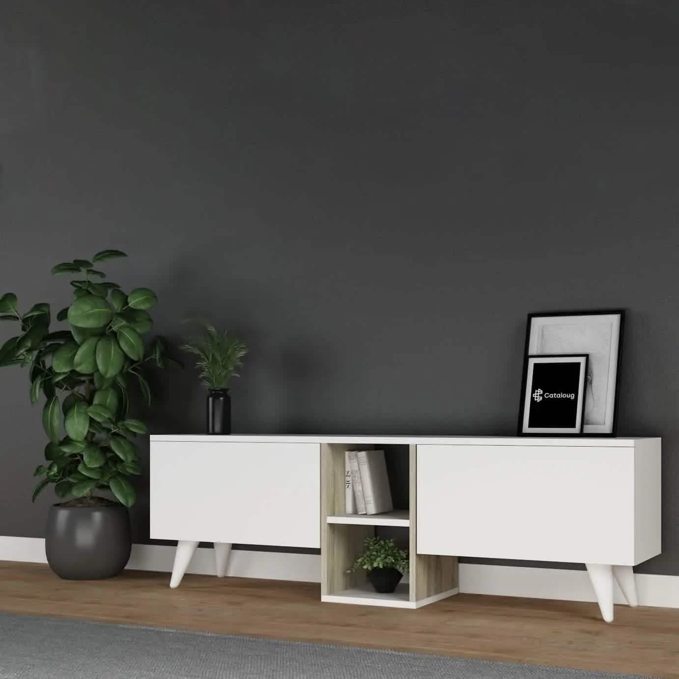 تسوق الأن من هومكس  ترابيزة تليفزيون ام دي اف 150*30*45 سم - CLG297 بأفضل سعر وأفضل جودة