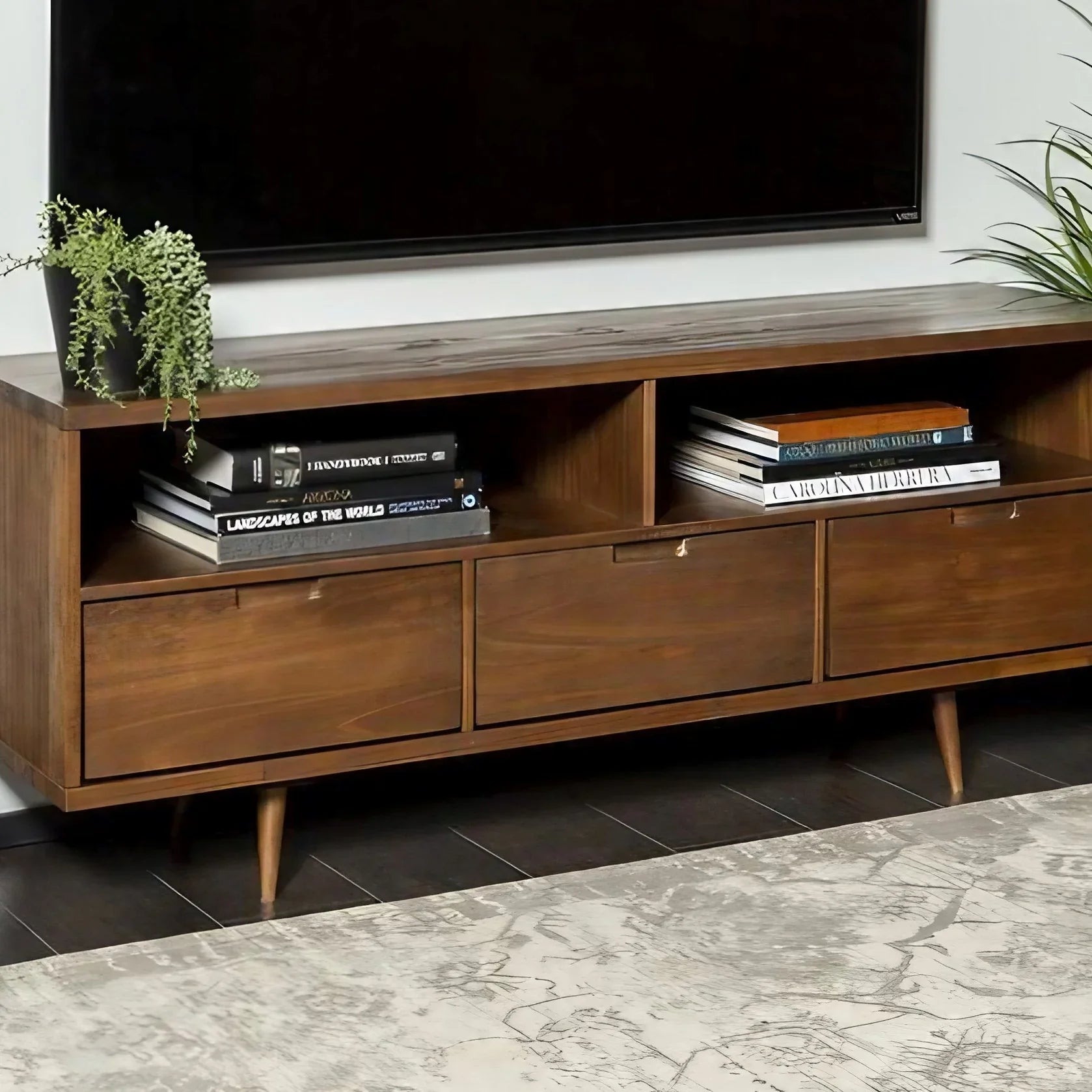 ترابيزة تليفزيون خشب كونتر، 120*40*50 سم