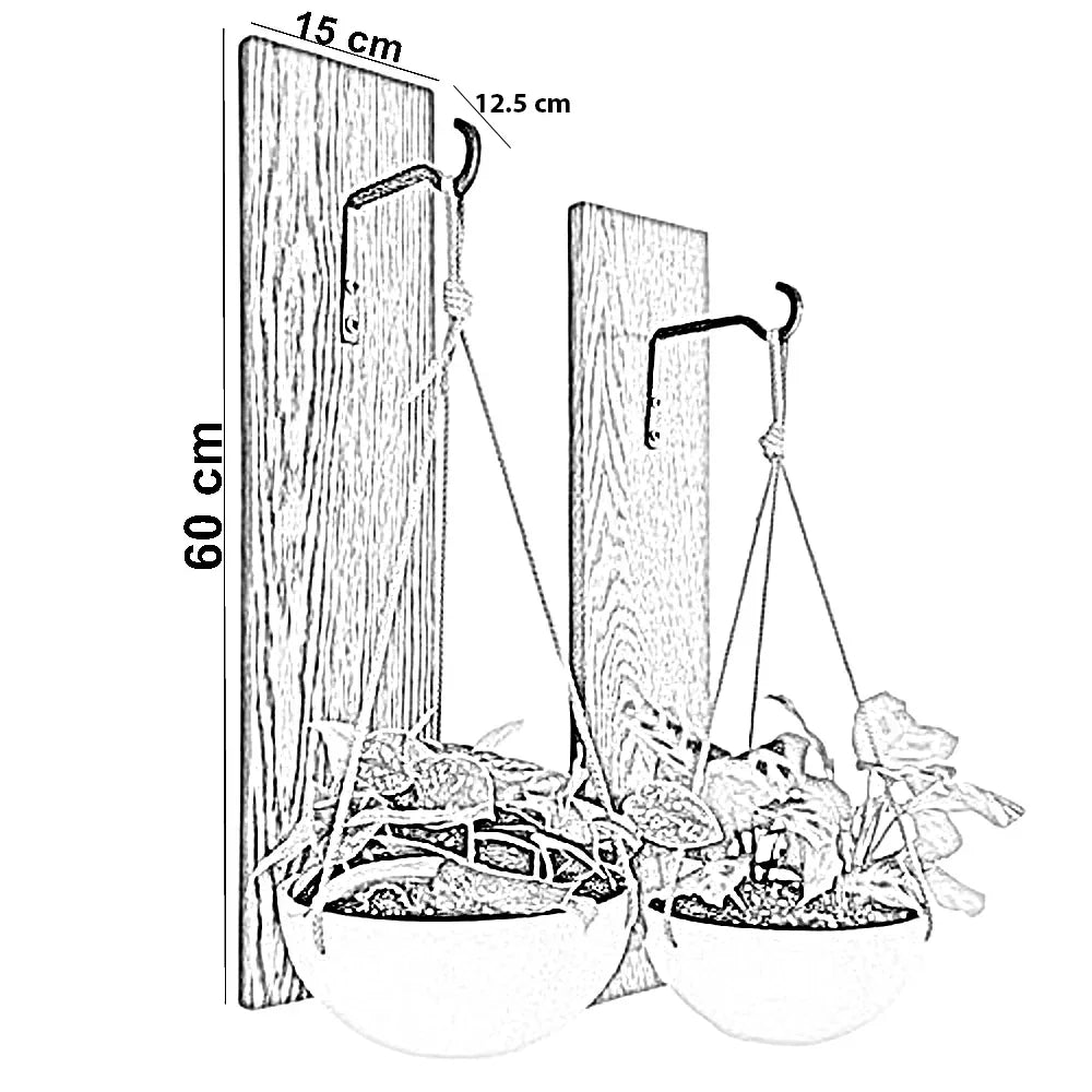 رف حائط خشب موسكي، 15*12.5*60 سم