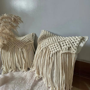 كوشن مكرمية قطن، 40*40 سم