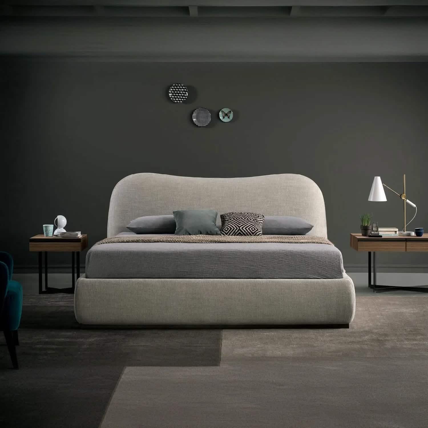 سرير كينج خشب ام دي اف و زان، 160*200*120 سم