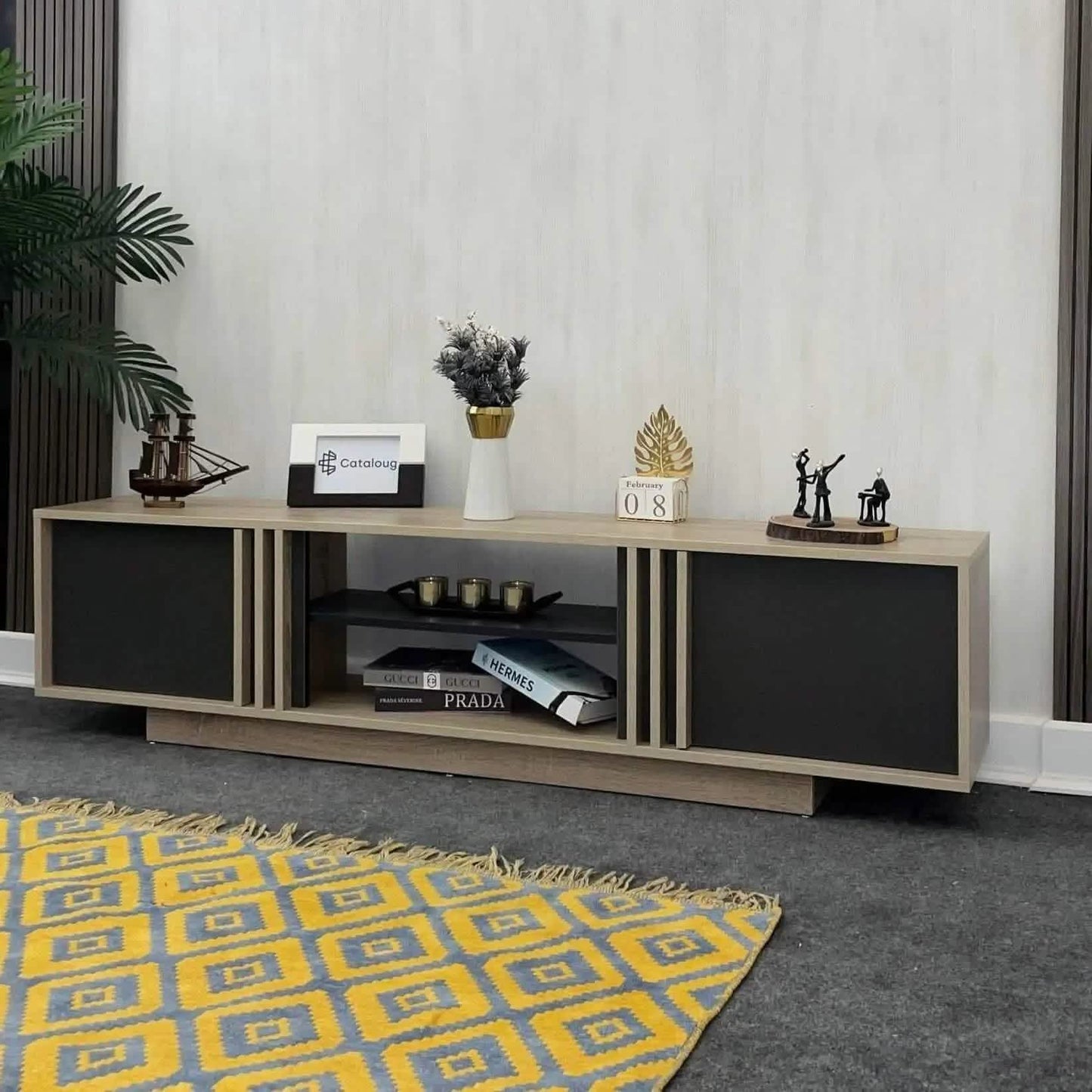 ترابيزة تليفزيون ام دي اف 180*30*45 سم - CLG241 - Homix