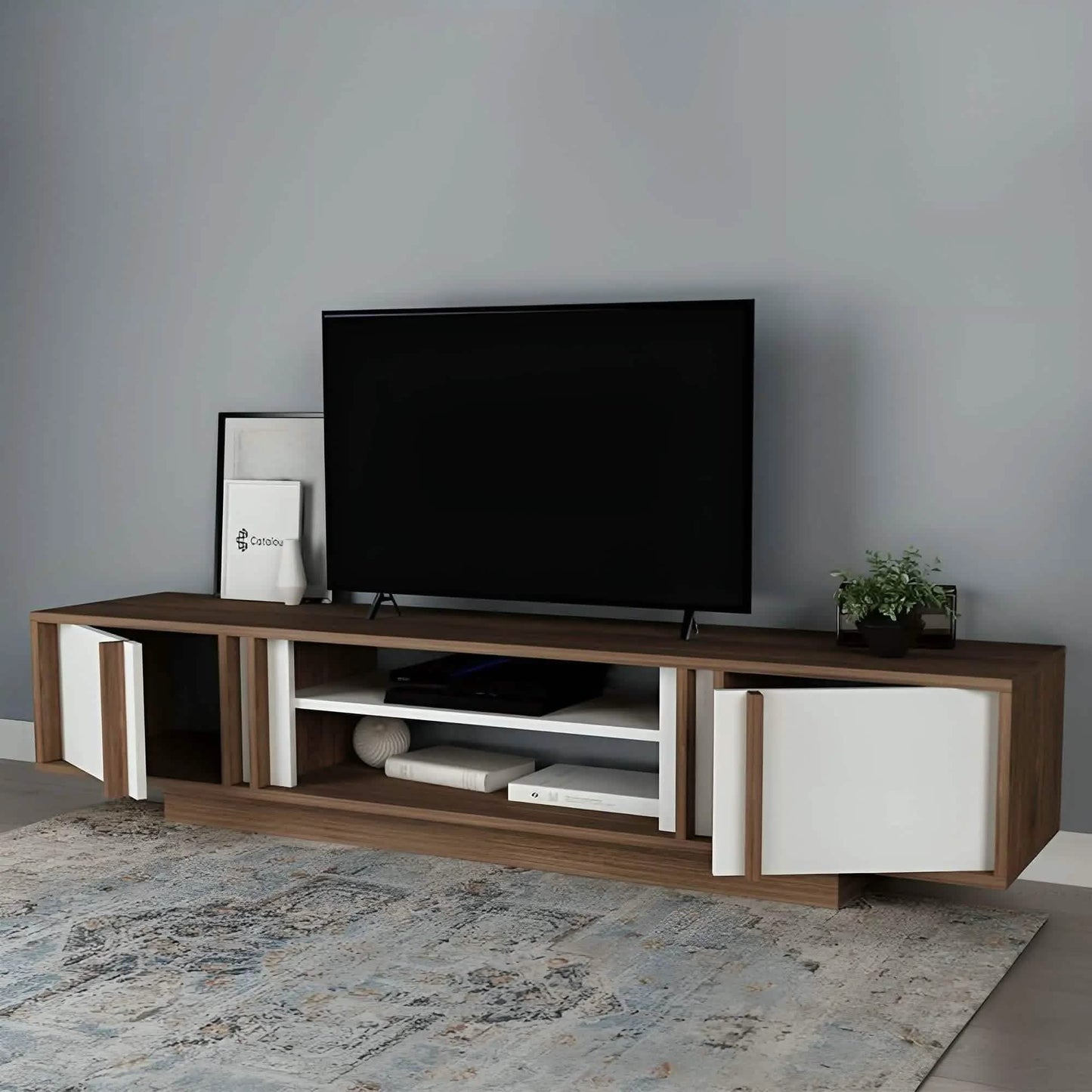 ترابيزة تليفزيون ام دي اف 180*30*45 سم - CLG241 - Homix