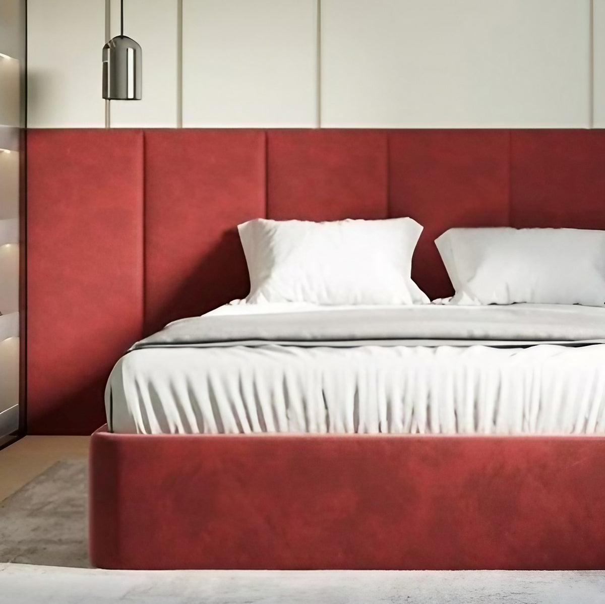 Super King bed, counter and beech wood, 183*205*120 cm