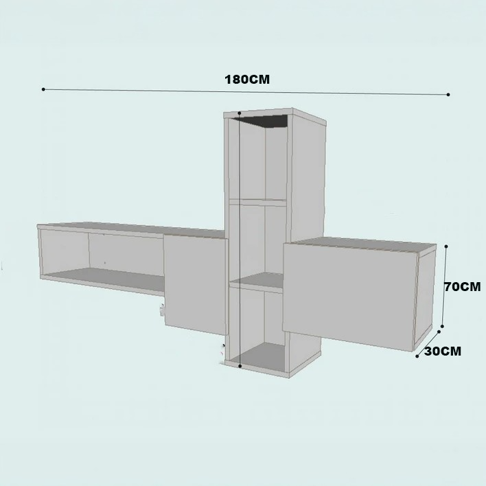 ترابيزة تليفزيون ام دي اف 180*30*70 سم - CLG272